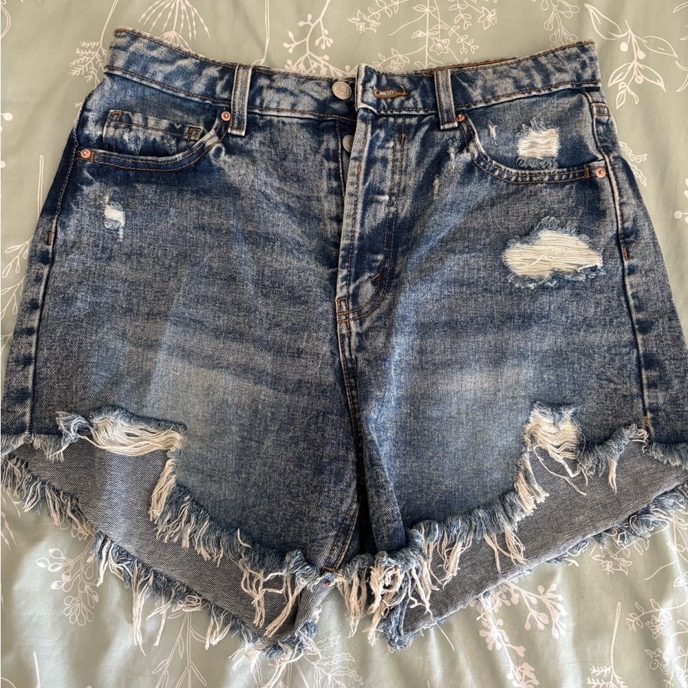 Wild Fable Blue Distressed Jean Shorts